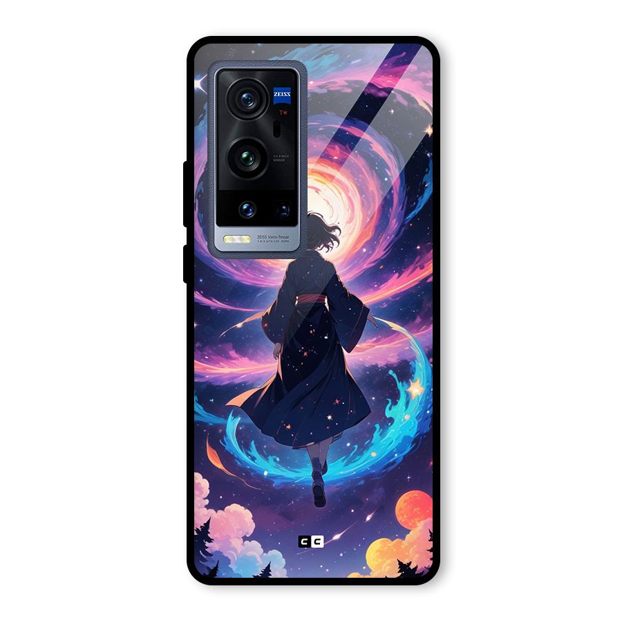 Anime Galaxy Girl Glass Back Case for Vivo X60 Pro Plus