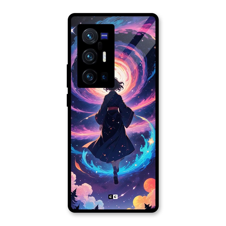 Anime Galaxy Girl Glass Back Case for Vivo X70 Pro Plus