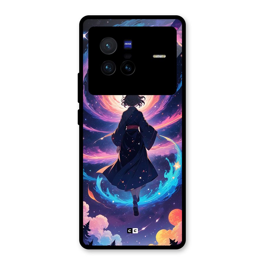 Anime Galaxy Girl Glass Back Case for Vivo X80