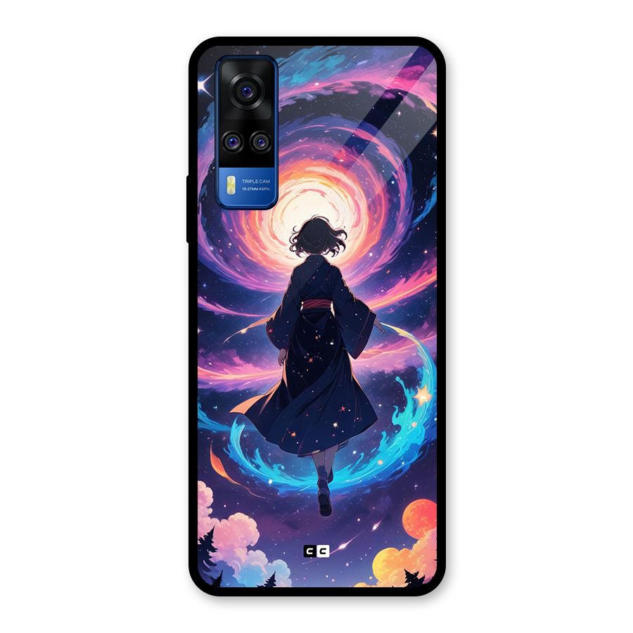 Anime Galaxy Girl Glass Back Case for Vivo Y31