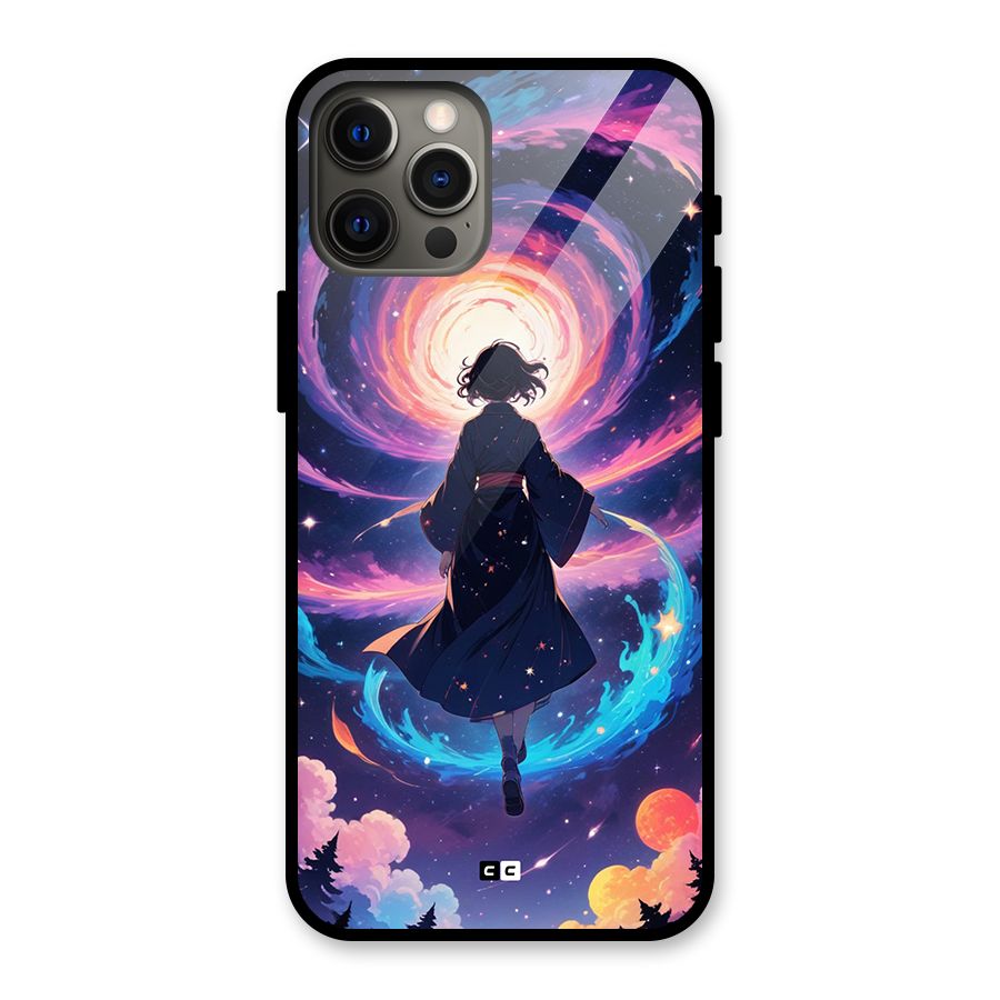 Anime Galaxy Girl Glass Back Case for iPhone 12 Pro Max