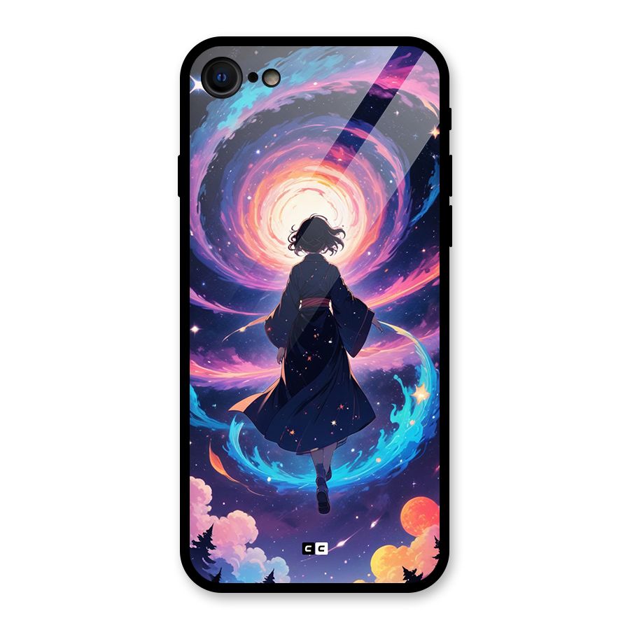 Anime Galaxy Girl Glass Back Case for iPhone 7