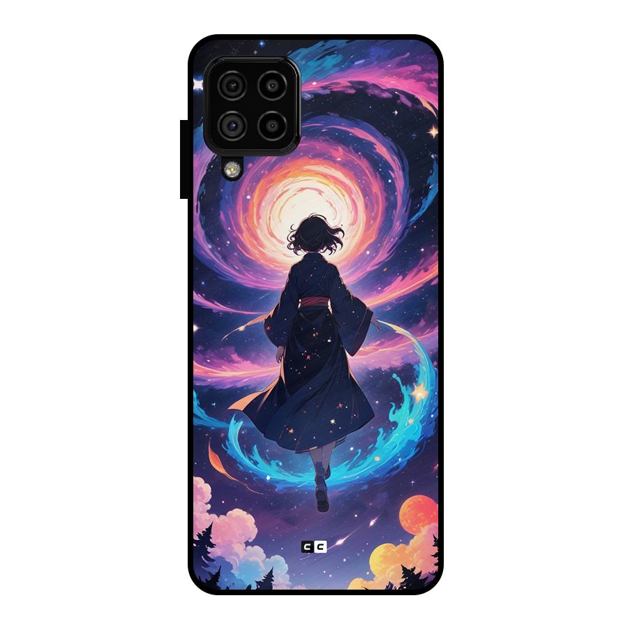 Anime Galaxy Girl Metal Back Case for Galaxy A22 4G