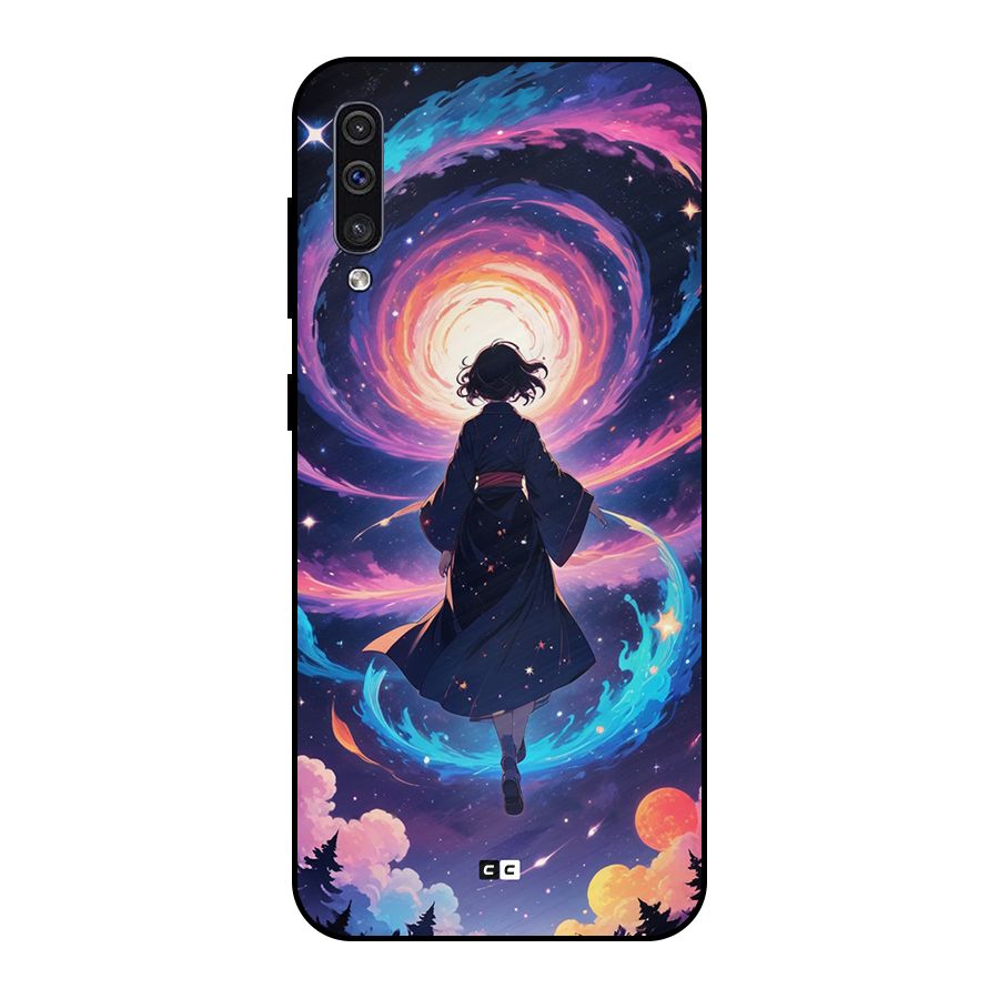 Anime Galaxy Girl Metal Back Case for Galaxy A50s
