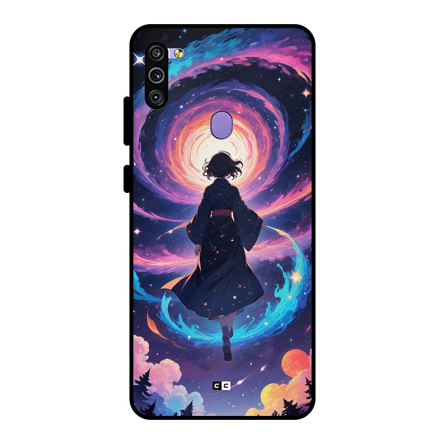 Anime Galaxy Girl Metal Back Case for Galaxy M11