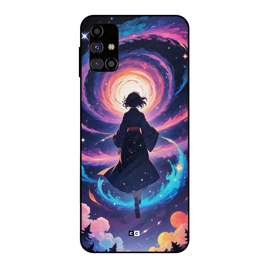 Anime Galaxy Girl Metal Back Case for Galaxy M31s