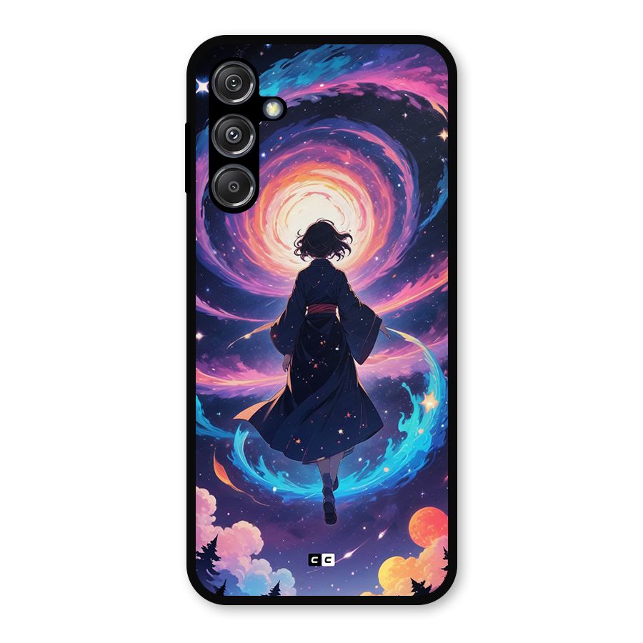 Anime Galaxy Girl Metal Back Case for Galaxy M34 5G