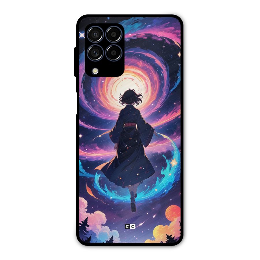 Anime Galaxy Girl Metal Back Case for Galaxy M53 5G