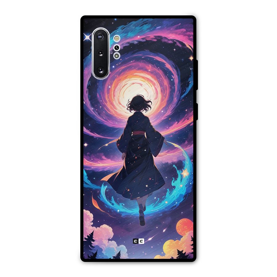 Anime Galaxy Girl Metal Back Case for Galaxy Note 10 Plus