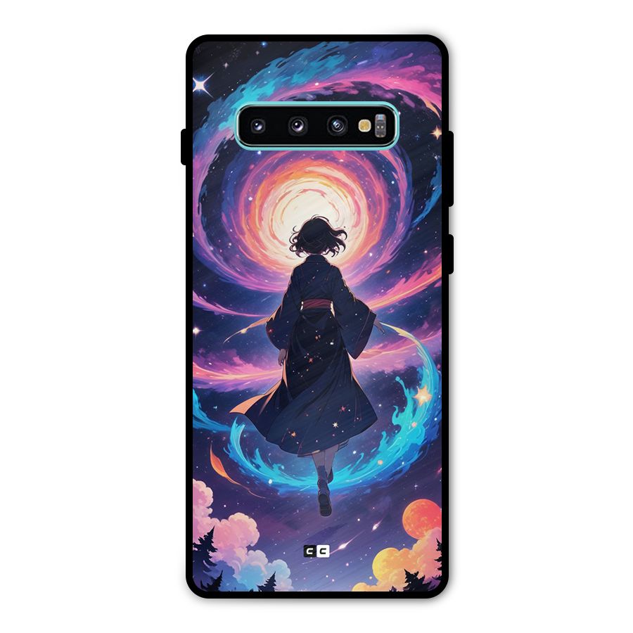 Anime Galaxy Girl Metal Back Case for Galaxy S10 Plus