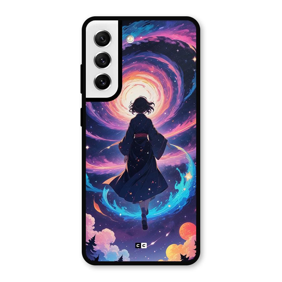 Anime Galaxy Girl Metal Back Case for Galaxy S21 FE 5G