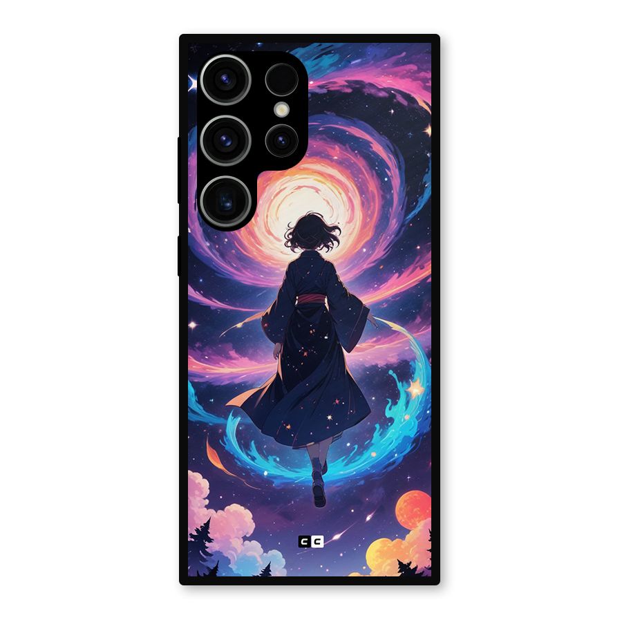 Anime Galaxy Girl Metal Back Case for Galaxy S23 Ultra