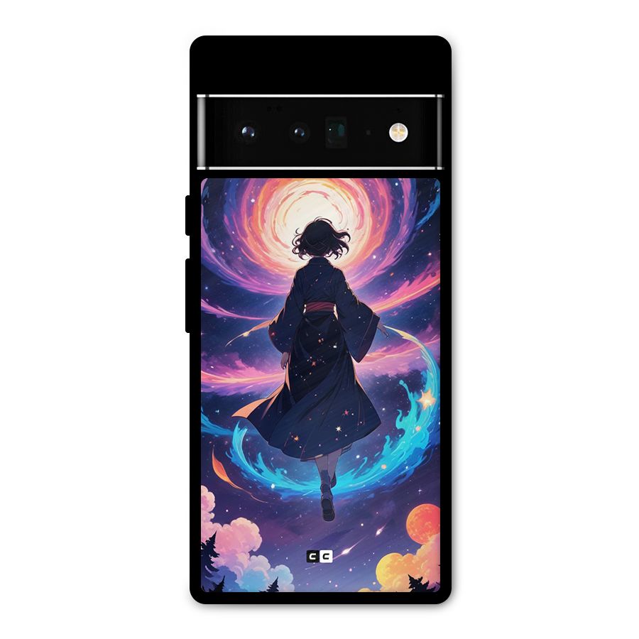Anime Galaxy Girl Metal Back Case for Google Pixel 6 Pro
