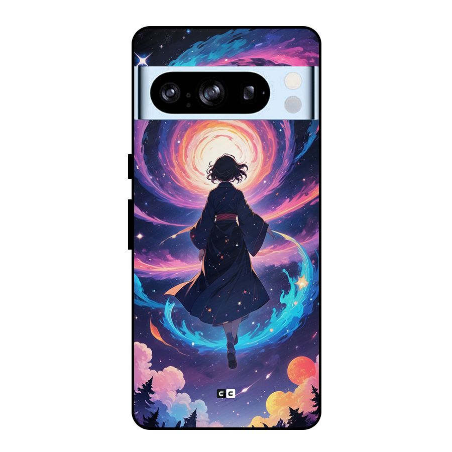 Anime Galaxy Girl Metal Back Case for Google Pixel 8 Pro