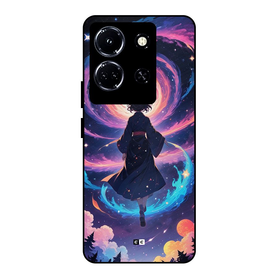Anime Galaxy Girl Metal Back Case for Infinix Note 30 5G