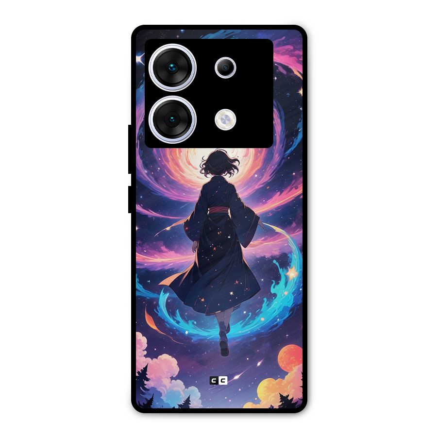 Anime Galaxy Girl Metal Back Case for Infinix Zero 30 5G