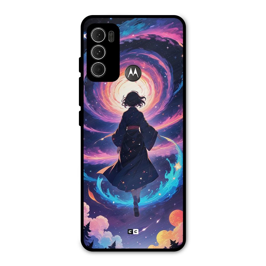 Anime Galaxy Girl Metal Back Case for Moto G60