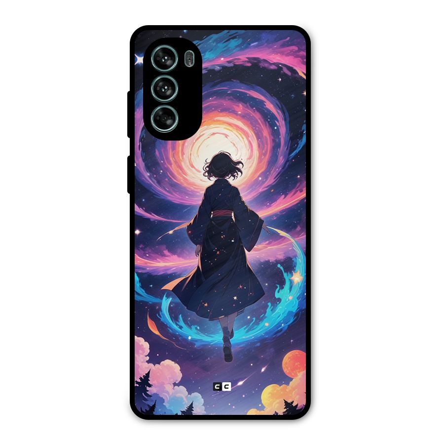 Anime Galaxy Girl Metal Back Case for Moto G62