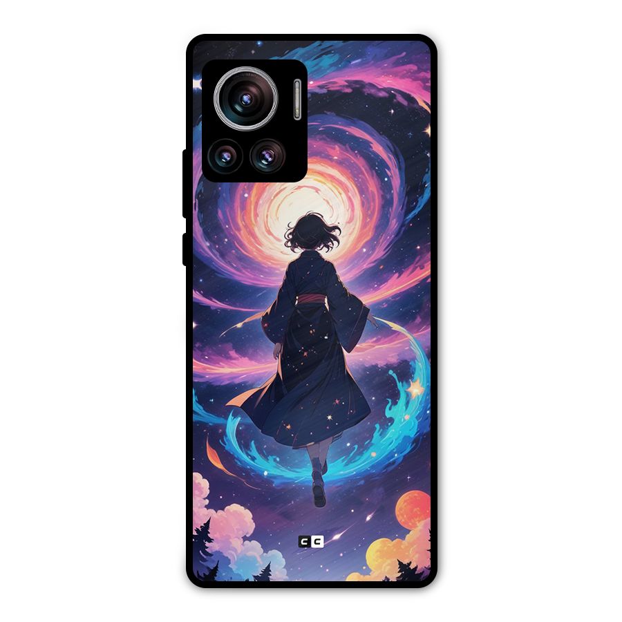 Anime Galaxy Girl Metal Back Case for Motorola Edge 30 Ultra