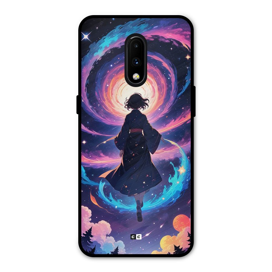 Anime Galaxy Girl Metal Back Case for OnePlus 7
