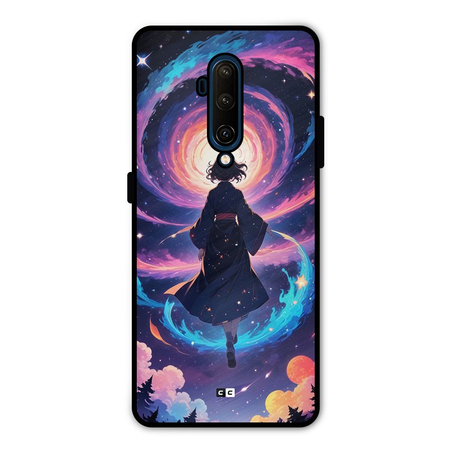 Anime Galaxy Girl Metal Back Case for OnePlus 7T Pro