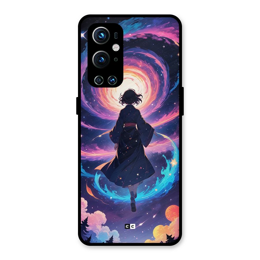 Anime Galaxy Girl Metal Back Case for OnePlus 9 Pro