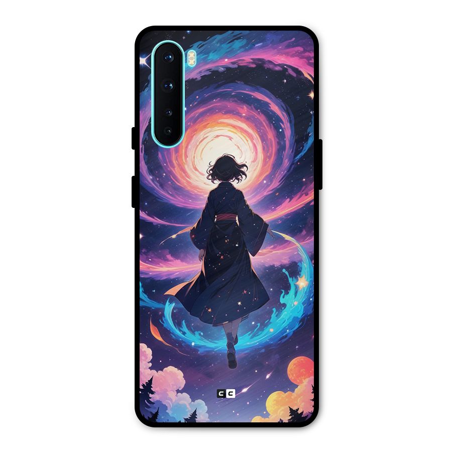 Anime Galaxy Girl Metal Back Case for OnePlus Nord