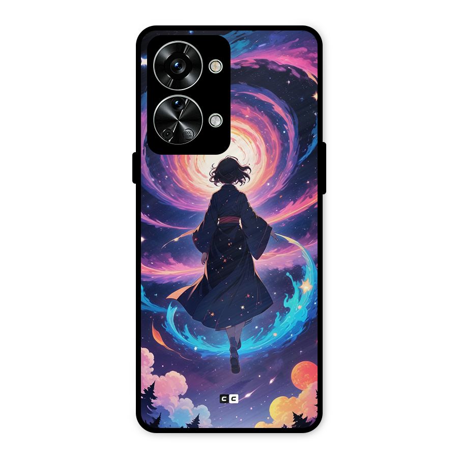 Anime Galaxy Girl Metal Back Case for OnePlus Nord 2T