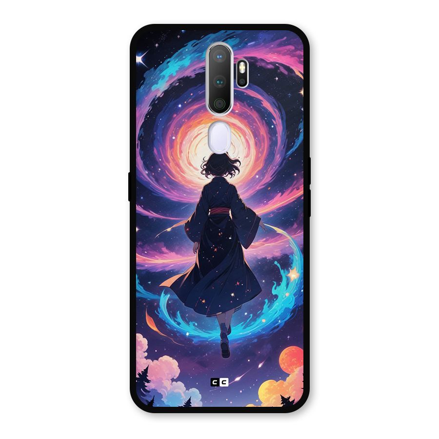 Anime Galaxy Girl Metal Back Case for Oppo A5 (2020)