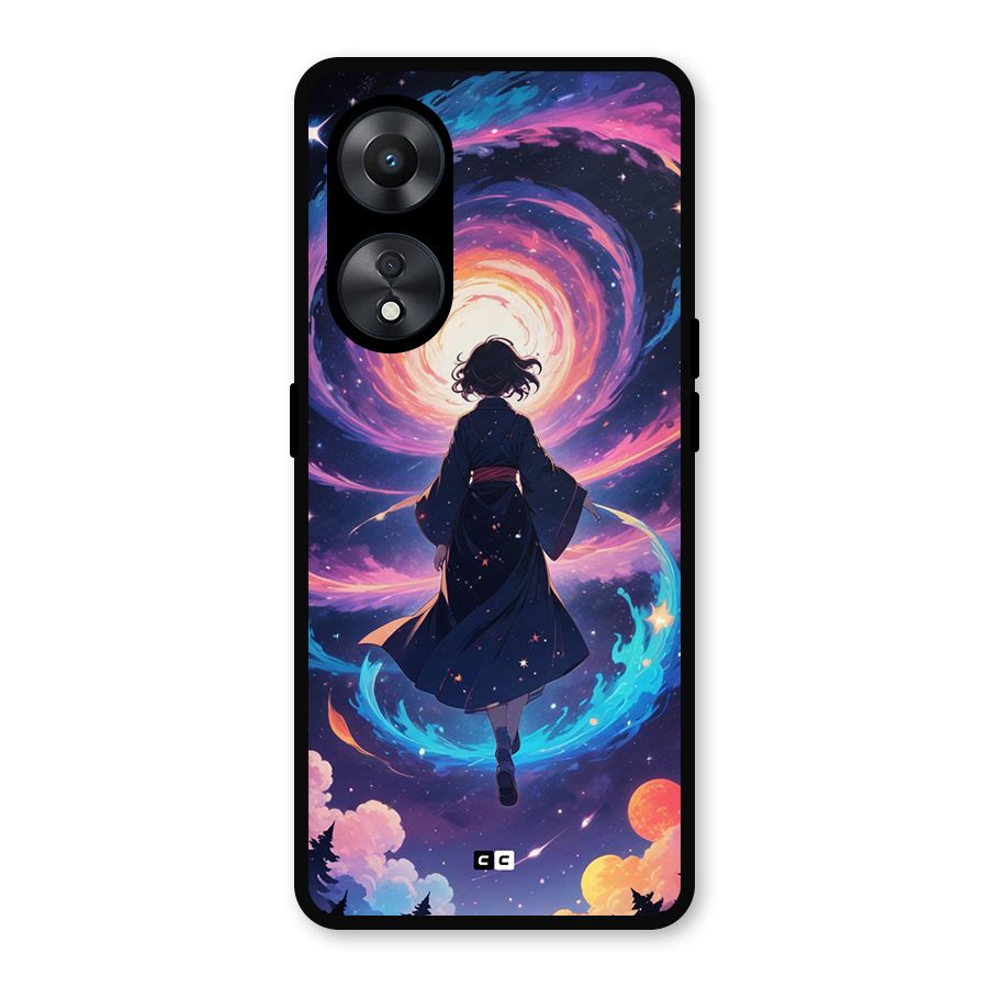 Anime Galaxy Girl Metal Back Case for Oppo A78