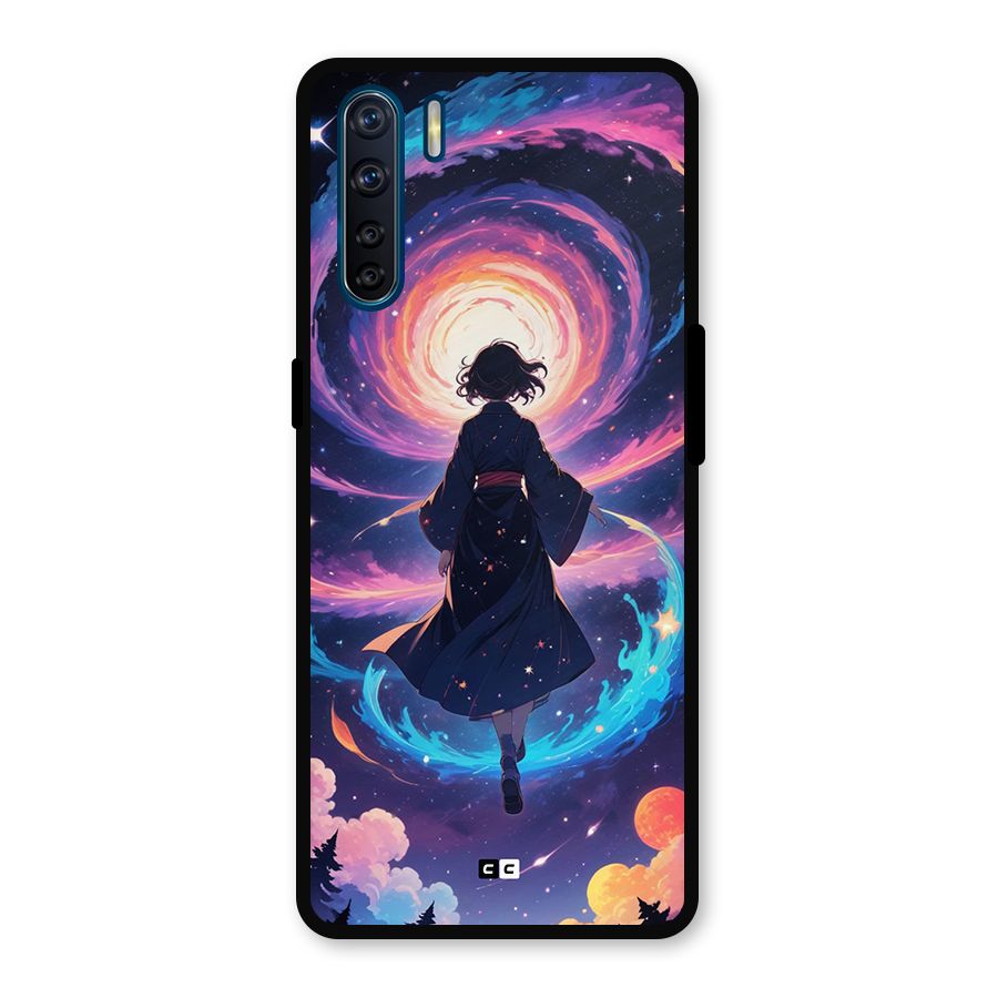 Anime Galaxy Girl Metal Back Case for Oppo F15