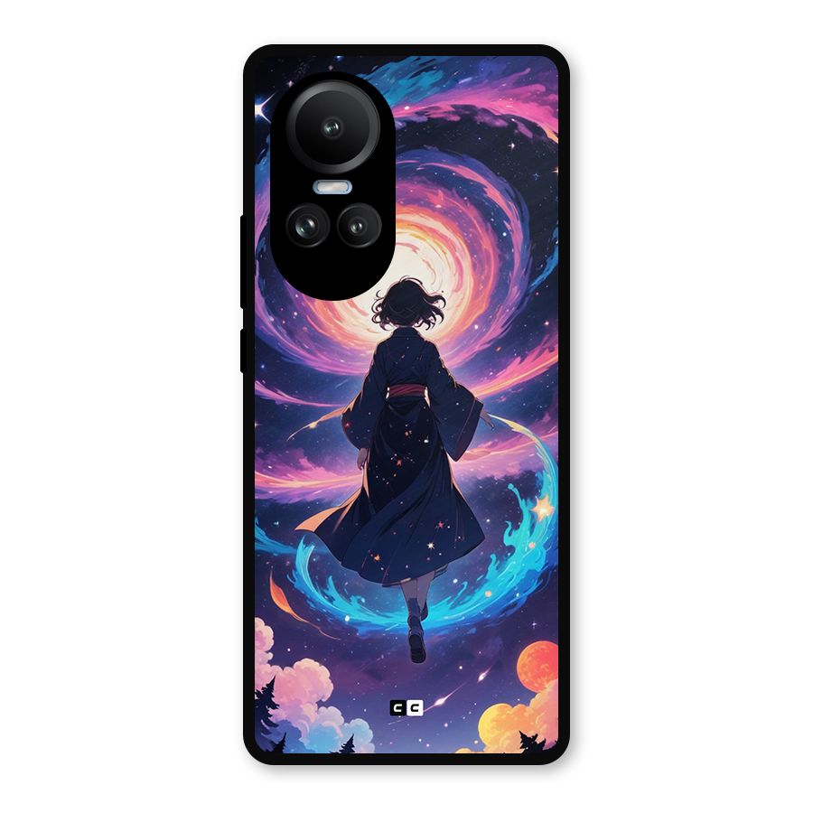 Anime Galaxy Girl Metal Back Case for Oppo Reno10 Pro