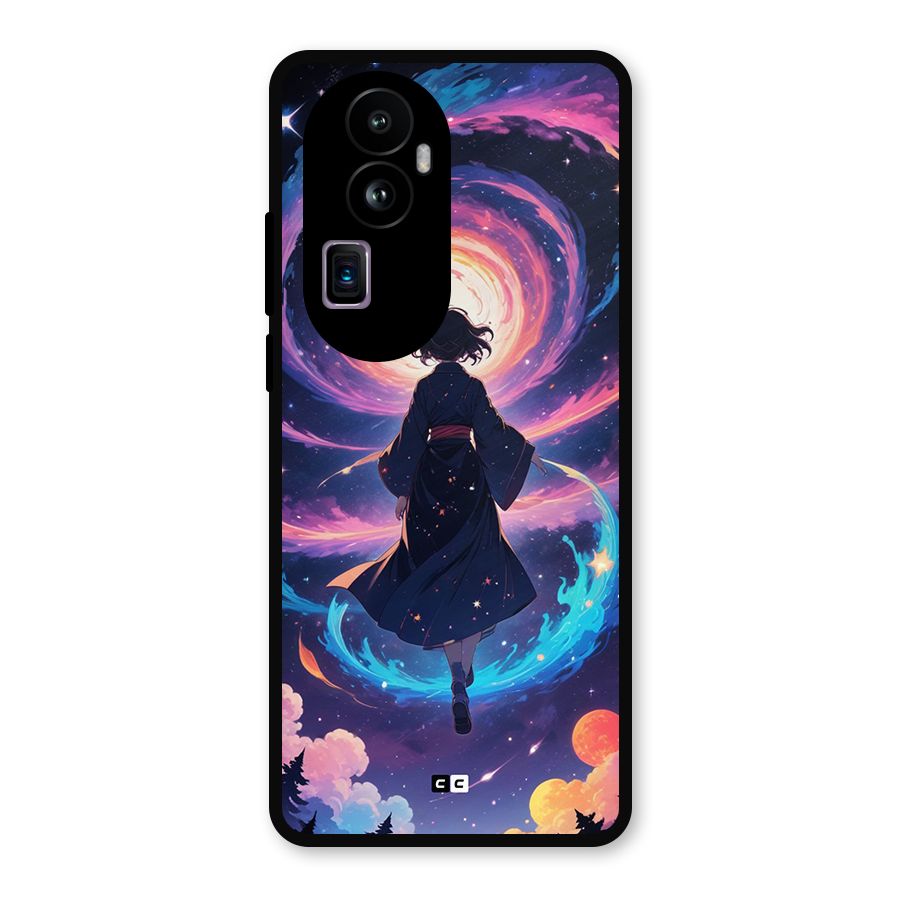 Anime Galaxy Girl Metal Back Case for Oppo Reno10 Pro Plus
