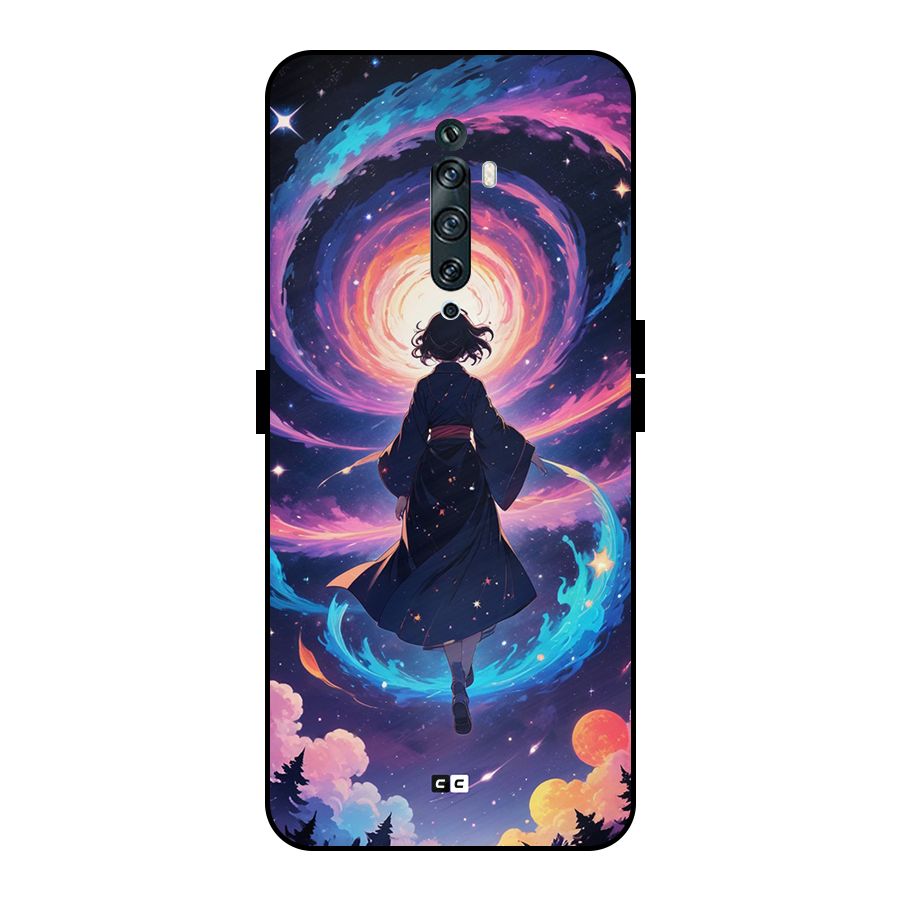 Anime Galaxy Girl Metal Back Case for Oppo Reno2 Z