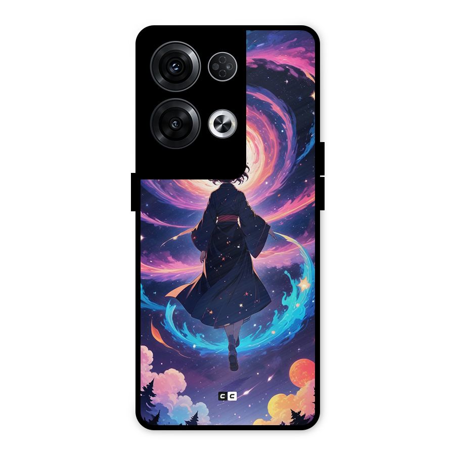 Anime Galaxy Girl Metal Back Case for Oppo Reno8 Pro 5G