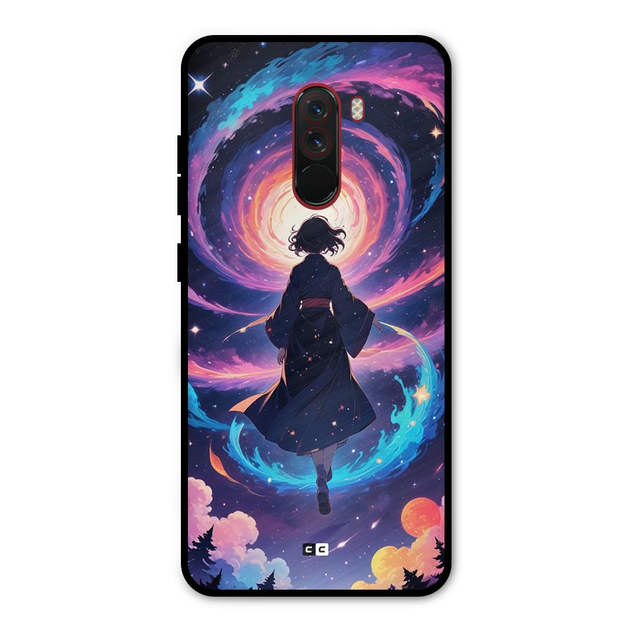 Anime Galaxy Girl Metal Back Case for Poco F1