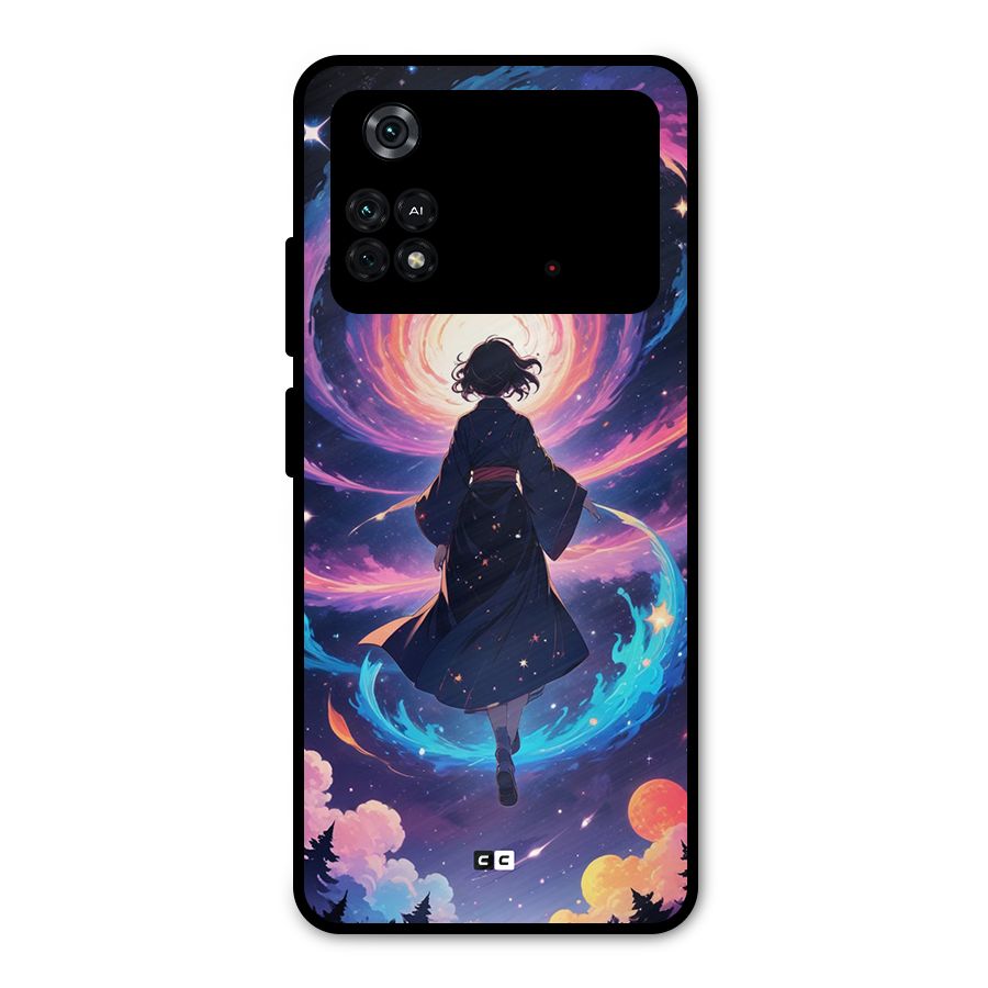 Anime Galaxy Girl Metal Back Case for Poco M4 Pro 4G