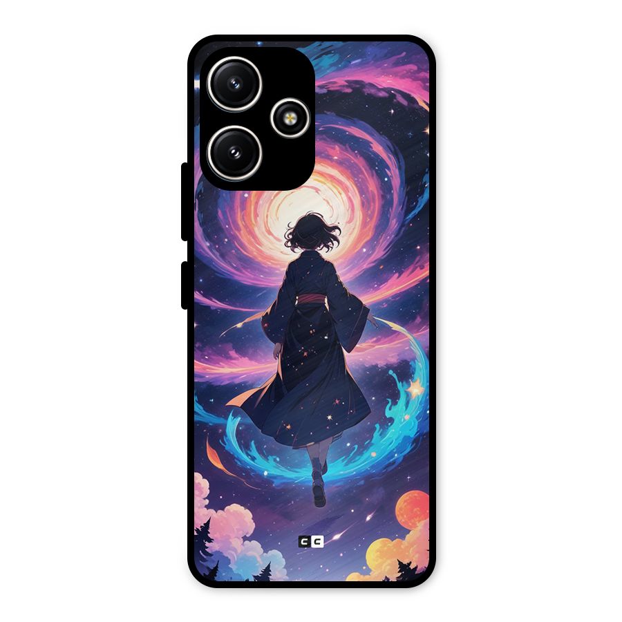 Anime Galaxy Girl Metal Back Case for Poco M6 Pro