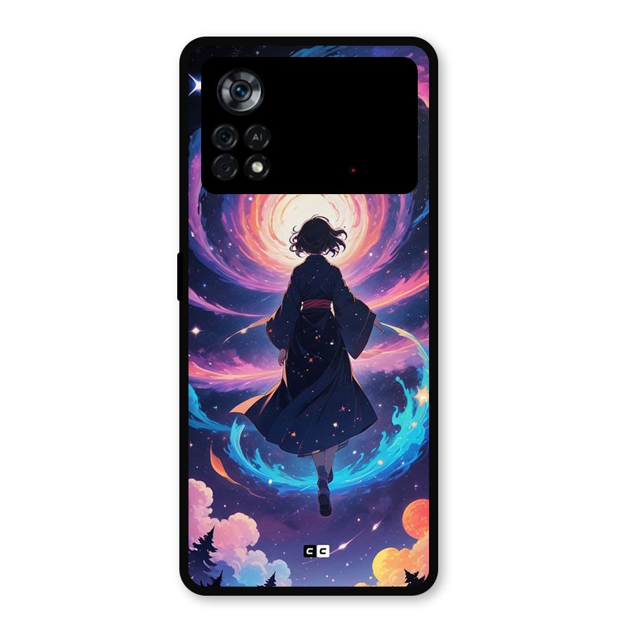 Anime Galaxy Girl Metal Back Case for Poco X4 Pro 5G