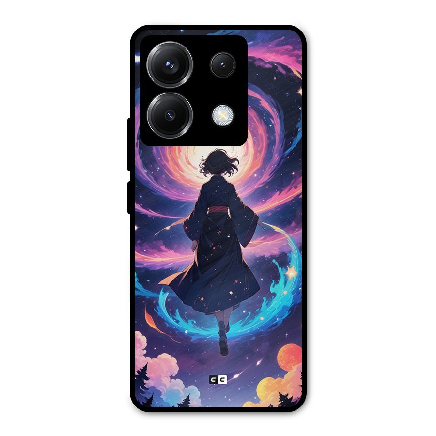 Anime Galaxy Girl Metal Back Case for Poco X6