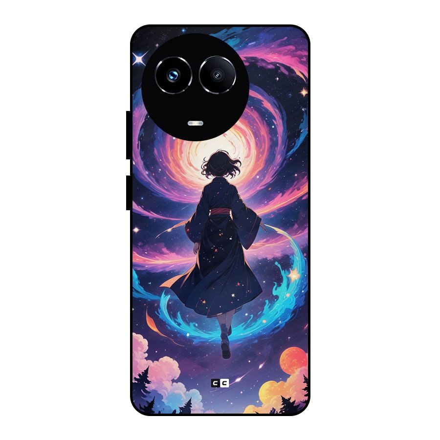 Anime Galaxy Girl Metal Back Case for Realme 11X