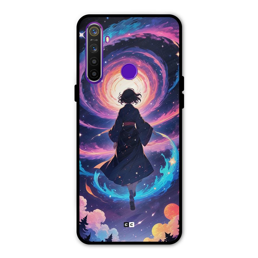 Anime Galaxy Girl Metal Back Case for Realme 5