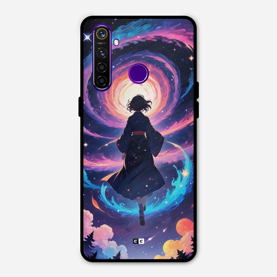 Anime Galaxy Girl Metal Back Case for Realme 5 Pro