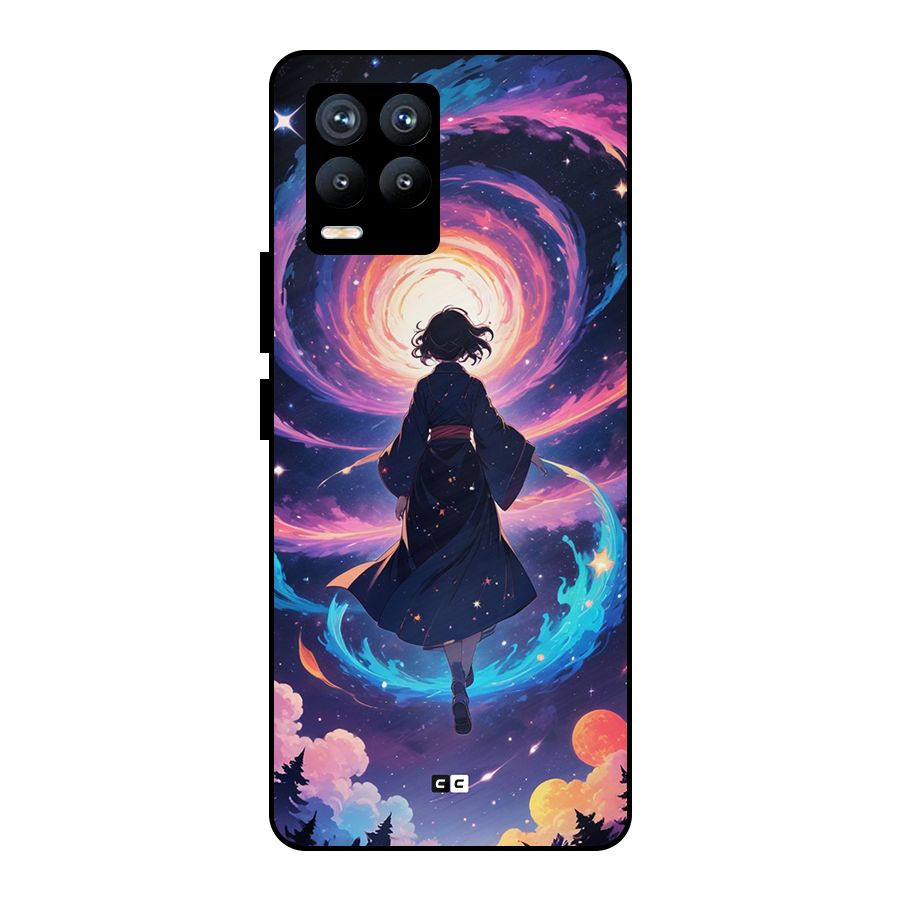 Anime Galaxy Girl Metal Back Case for Realme 8 Pro