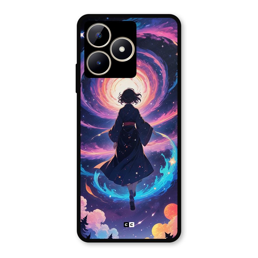 Anime Galaxy Girl Metal Back Case for Realme C53
