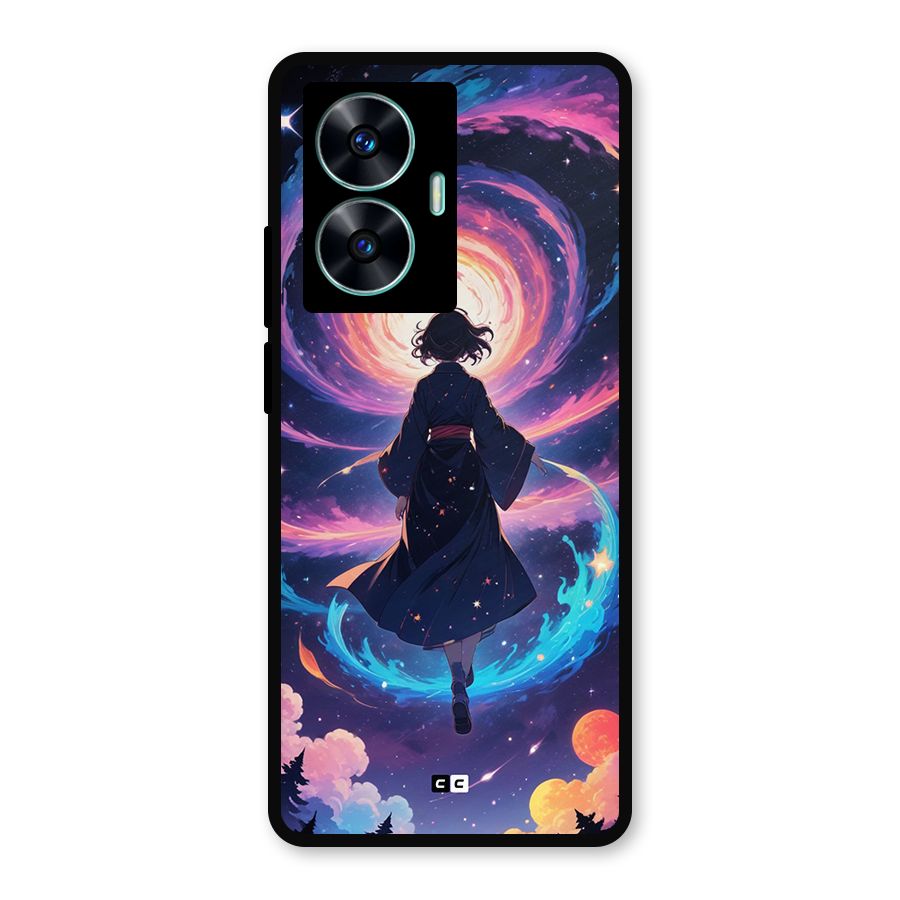 Anime Galaxy Girl Metal Back Case for Realme Narzo N55