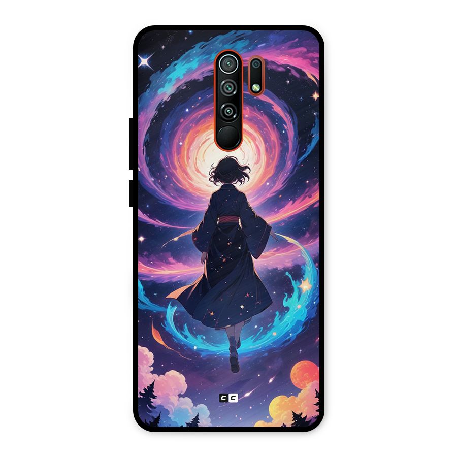 Anime Galaxy Girl Metal Back Case for Redmi 9 Prime