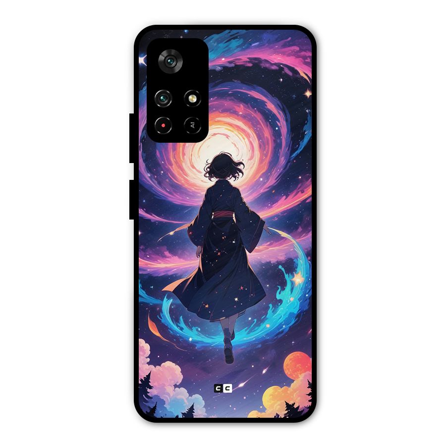 Anime Galaxy Girl Metal Back Case for Redmi Note 11T 5G