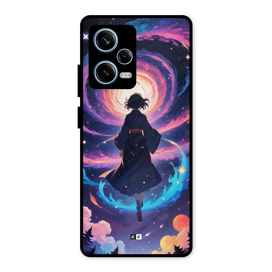 Anime Galaxy Girl Metal Back Case for Redmi Note 12 Pro