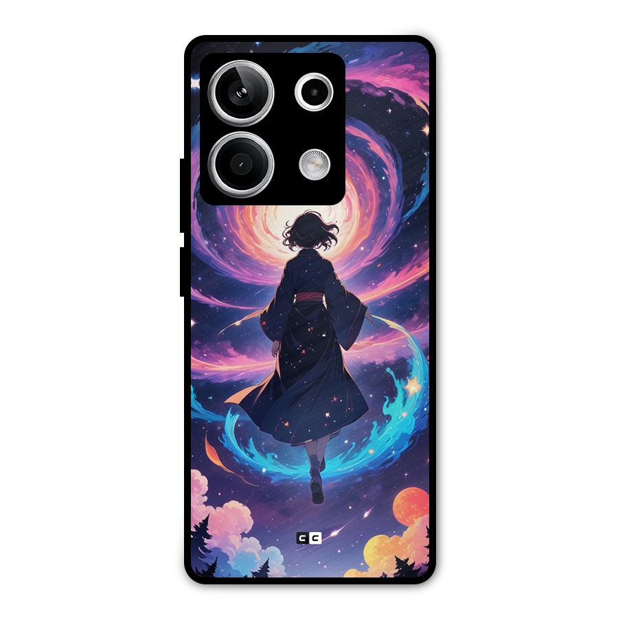 Anime Galaxy Girl Metal Back Case for Redmi Note 13 5G